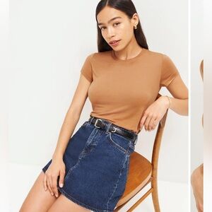 Reformation Alex Slim Tee Butterscotch - Size S NWT